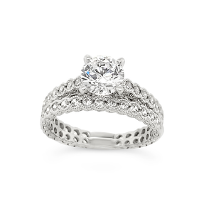 alisa unger designs | victorian bridal engagement ring (njer89)